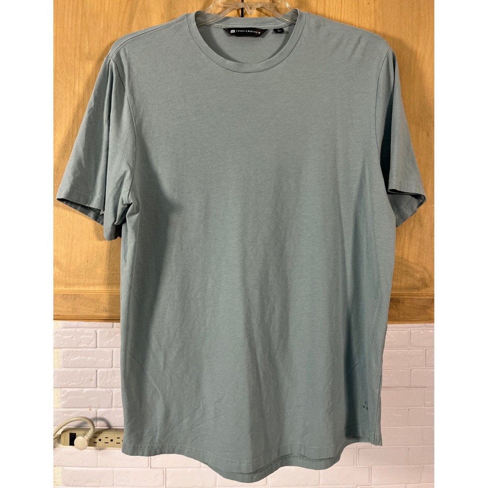 TravisMathew T-Shirt Mens Large‎ Blue Gray Short Sleeve Crew Neck Tee